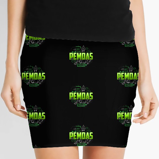Pemdas Math Teacher Student Mathematics Women's Mini Skirts