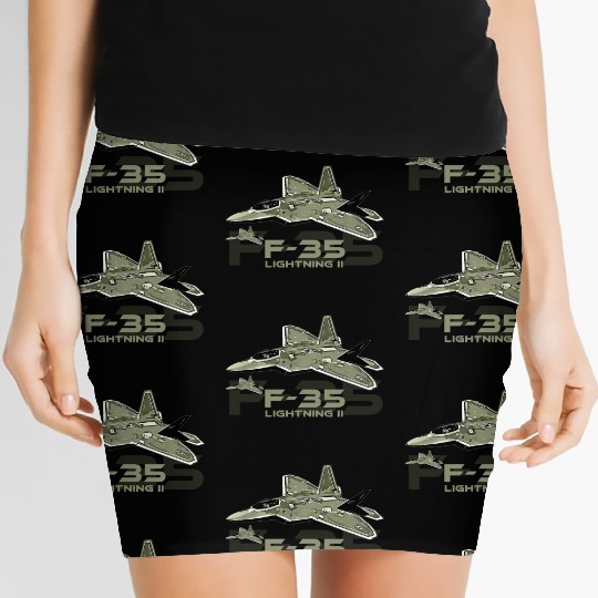 F-35 Lightning fighter jet Women's Mini Skirts