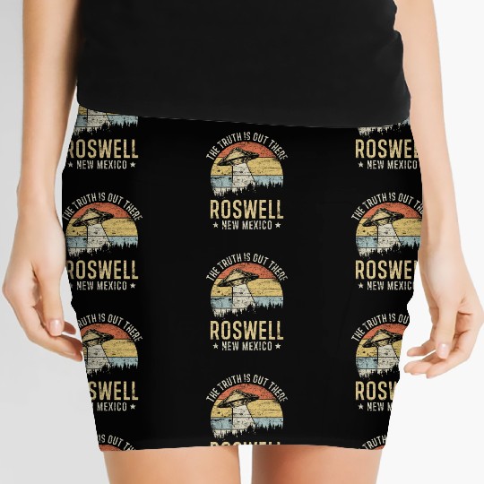 Roswell New Mexico UFO Alien Women's Mini Skirts