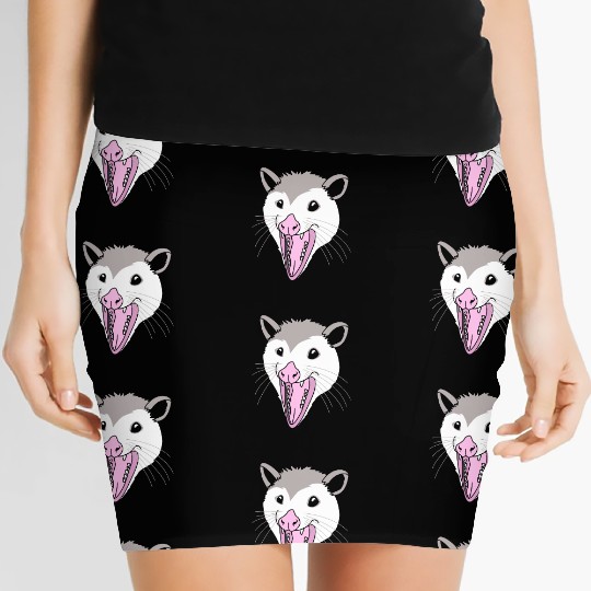 Possum Opossum Face Women's Mini Skirts