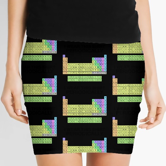 Periodic Table Wear This Periodically Color Funny Women's Mini Skirts