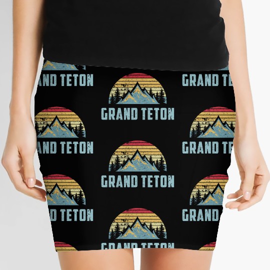 Grand Teton National Park Wyoming Mountain Sweat S Women's Mini Skirts
