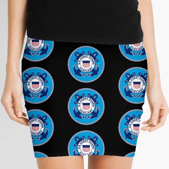 Us Coast Guard Auxiliary Homeland Security Patch Women's Mini Skirts