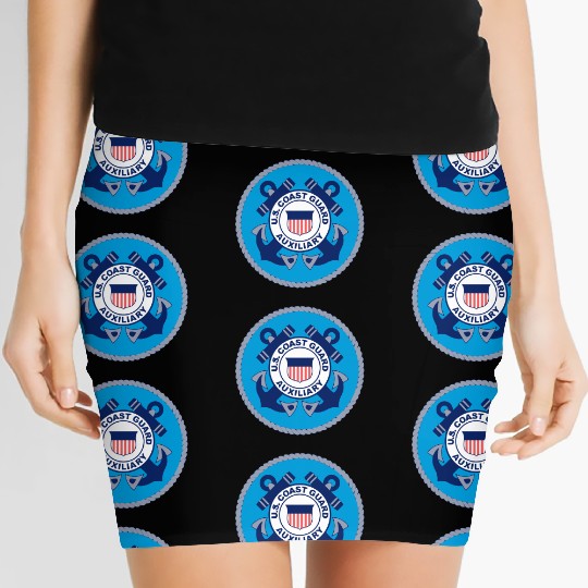 Us Coast Guard Auxiliary Homeland Security Patch Women's Mini Skirts