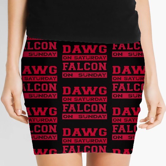 Dawg On Saturday Falcon On Sunday Atlanta Athens F Women's Mini Skirts
