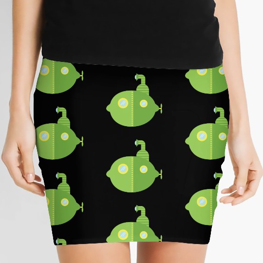 Submarine Lime Women's Mini Skirts