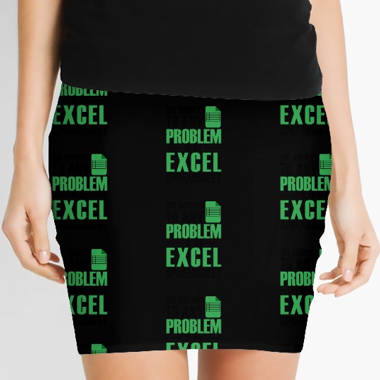 Answer To Any Problem Excel Spreadsheet Accountant Women's Mini Skirts