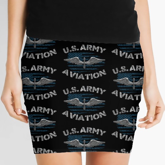 Us Army Aviation Us Airplanes Pilot Women's Mini Skirts Christmas