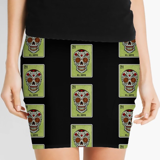 El Jefe Mexican Lottery Card Cinco De Mayo Women's Mini Skirts