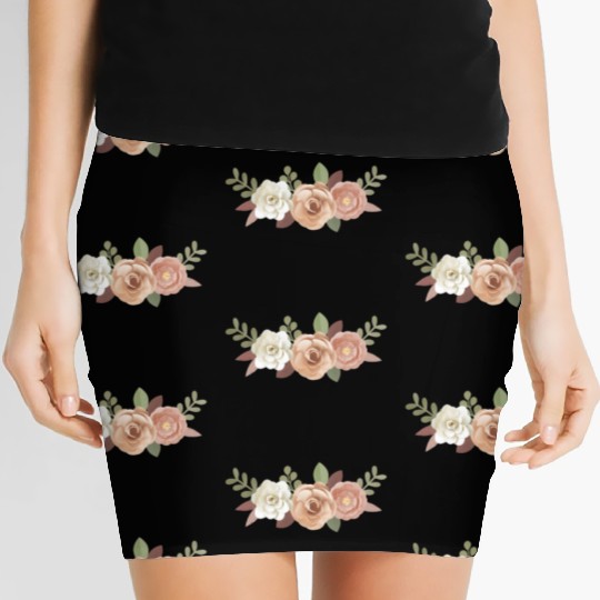 Flower design Women's Mini Skirts