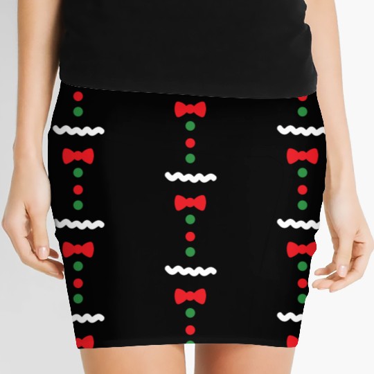 Ginger bread Man Holiday Costume Christmas Cookie Women's Mini Skirts