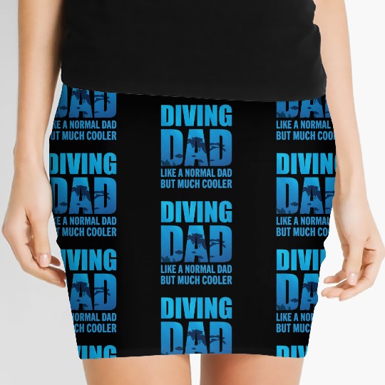 Diving Dad Scuba Diving Women's Mini Skirts