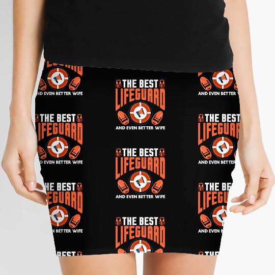 Best Lifeguard Wife Rescuer Pool Guard Women's Mini Skirts