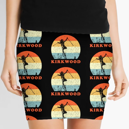 Ski Kirkwood California Vintage Snow Skiing Vacati Women's Mini Skirts