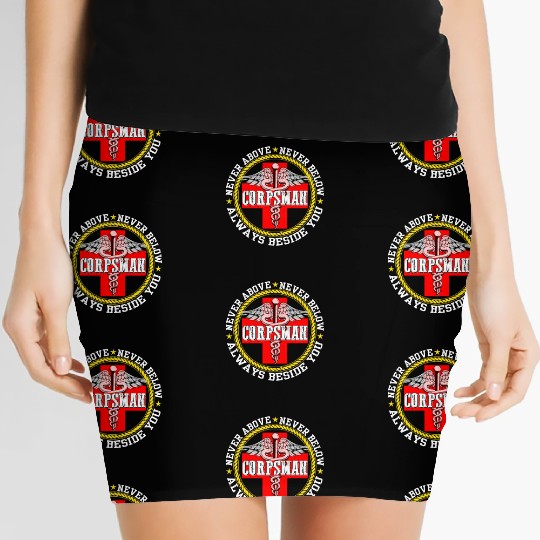 Corpsman Devil Doc Corpsman US Army Women's Mini Skirts