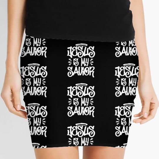 Jesus Is My Savior Graffiti Street Art Drawing Women's Mini Skirts