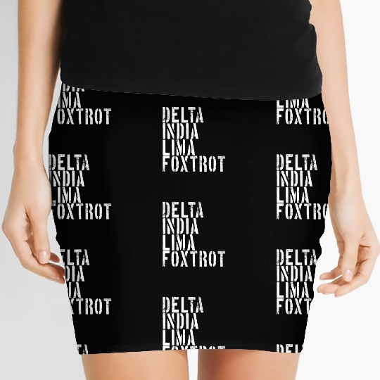 Delta India Lima Foxtrot Phonetic Hot Dad Men's Women's Mini Skirts