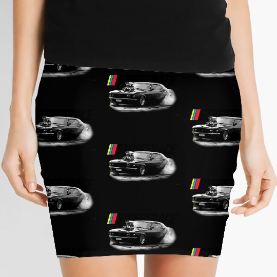 STREET RACE Muscle Car Supercharger Turbo Burnout Women's Mini Skirts