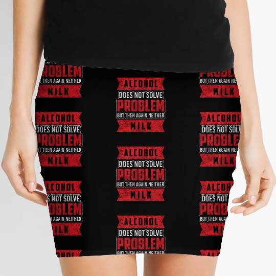 Alcohol Drunk Vodka Bachelor Women's Mini Skirts