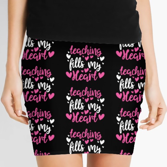 His and Her Valentine Gift Teacher Teaching Fills Women's Mini Skirts