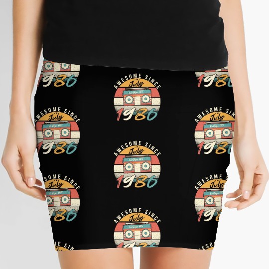 Building Year 1986 In July Women's Mini Skirts