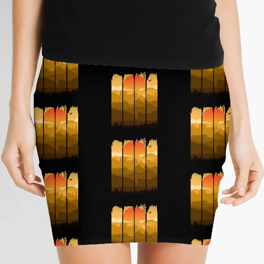 A Wilderness Somewhere, Trees and Nature Women's Mini Skirts