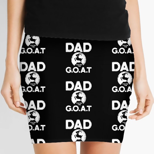 Funny Goat Fathers Day design Women's Mini Skirts