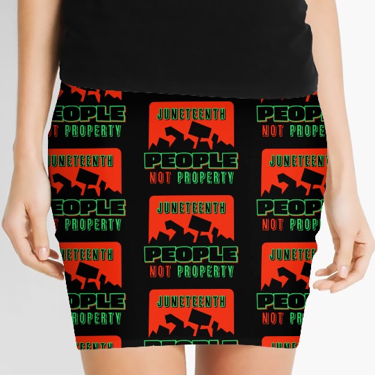 Juneteenth People Not Property Women's Mini Skirts
