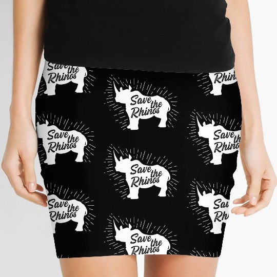 Save the Rhinos Vegan Gift Women's Mini Skirts
