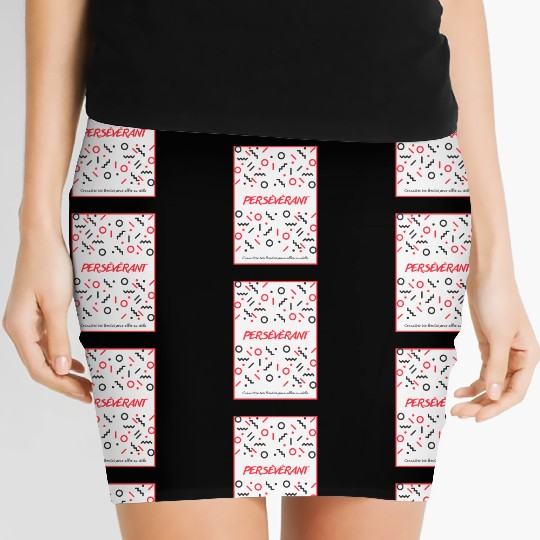 Noir et Blanc Fille Motivation Affiche Women's Mini Skirts