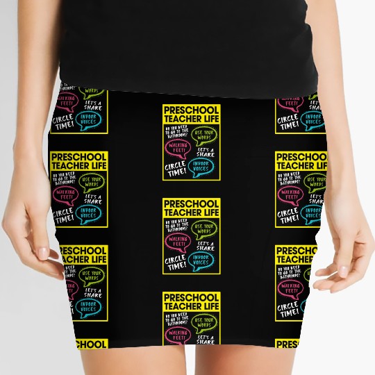 Preschool Teacher Life Women's Mini Skirts