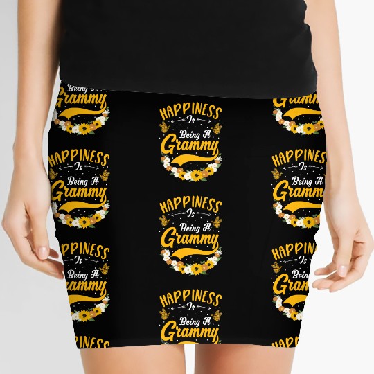 Happiness Grandma Sunflower Proud Grandmother Women's Mini Skirts
