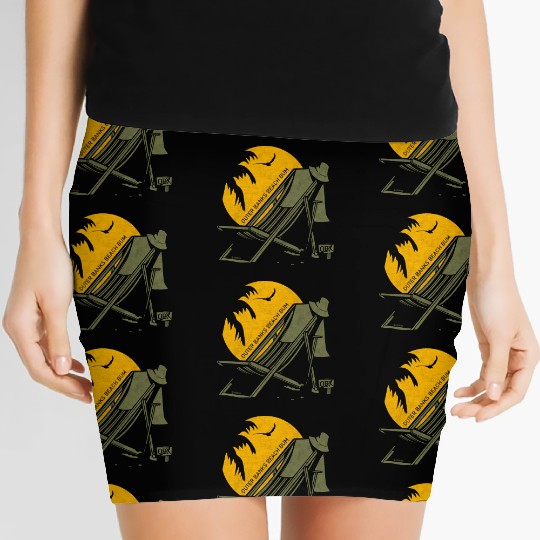 OBX Beach B OBX Army Green Vintage Women's Mini Skirts