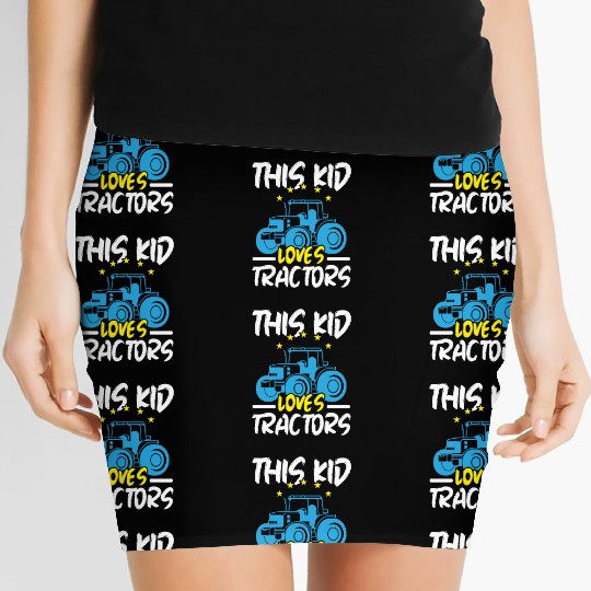 This Kid Loves Tractors Farming Farmer Agriculture Women's Mini Skirts