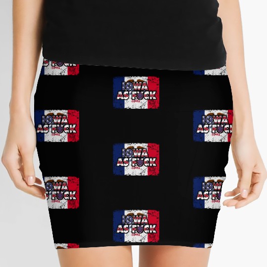 America US Flag State Flag Iowa Women's Mini Skirts