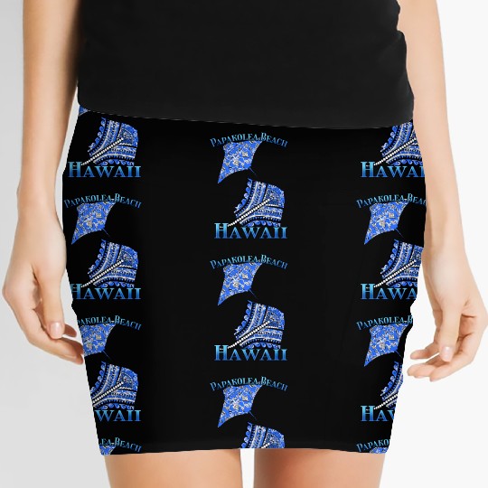 Papakolea Beach Vacation Tribal Stingrays Women's Mini Skirts
