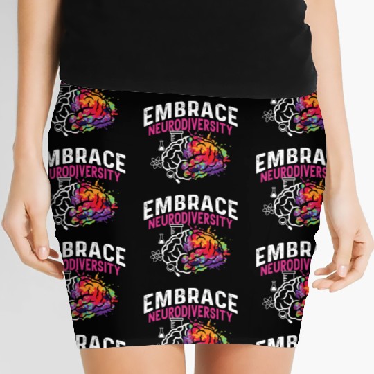 Embrace Neurodiversity Psychiatrist Gift Women's Mini Skirts