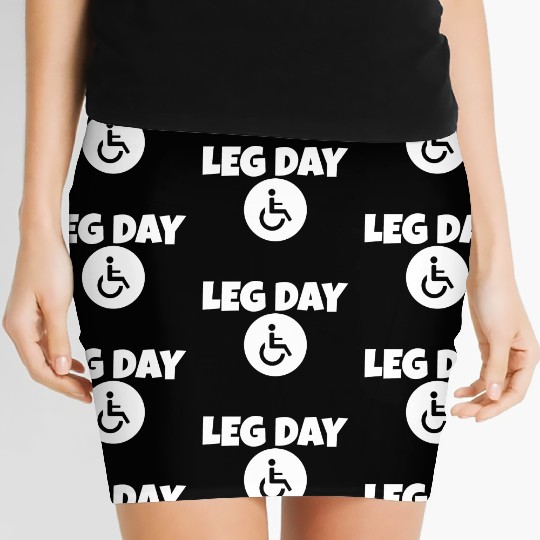 Leg Day Handicapped Wheelchair 14 Women's Mini Skirts
