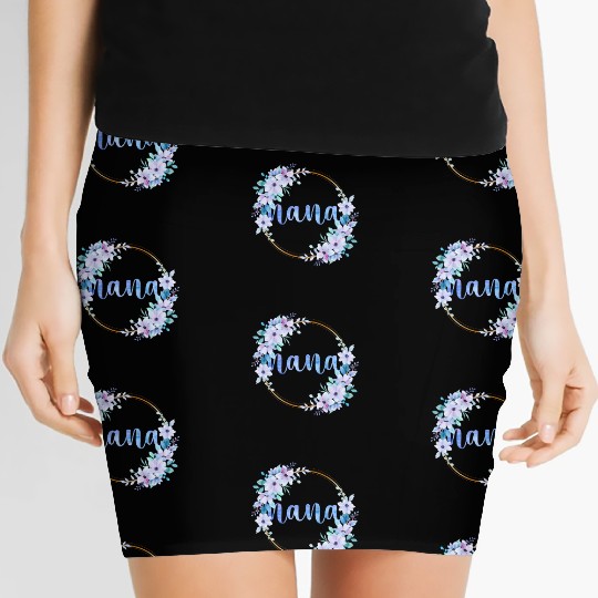 Nana Flowers Cute Gardening Grandma Women's Mini Skirts