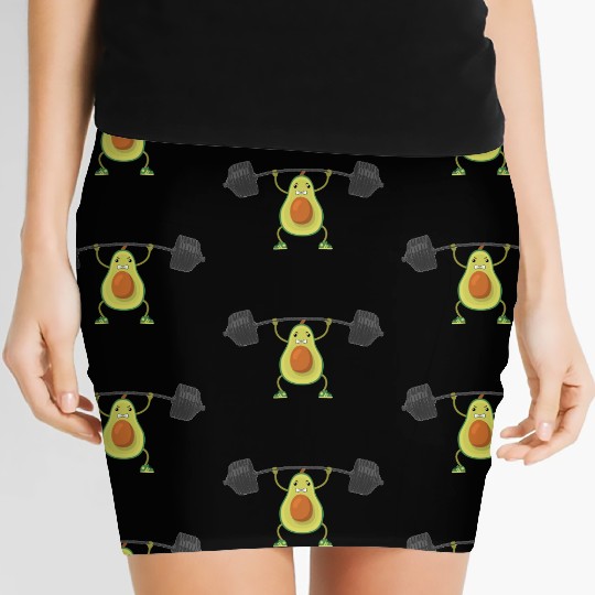 Avocado Gym Workout Vegan Weightlifting Sport Love Women's Mini Skirts