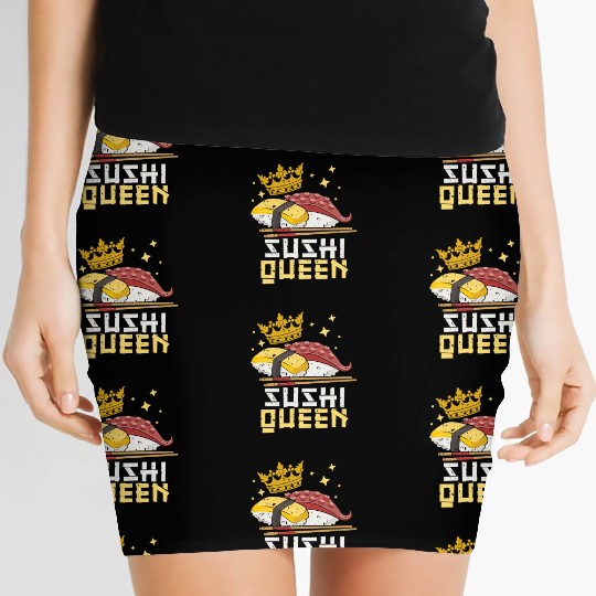 Sushi Queen Sushi Lover Japan Japanese Food Women's Mini Skirts