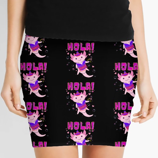 Hola Cute Axolotl - 17 Women's Mini Skirts
