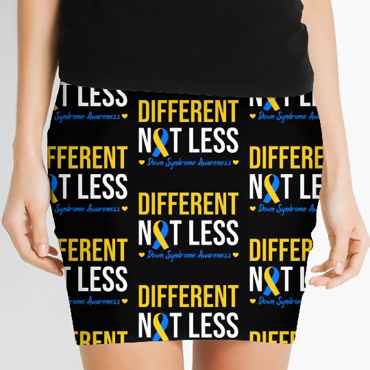 Different Not Less World Down Syndrome Awareness Women's Mini Skirts