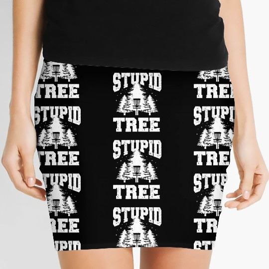 Stupid Tree Funny Disc Golf Women's Mini Skirts