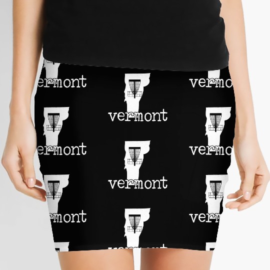 State of Vermont Disc Golf Golfer Golfing Basket Women's Mini Skirts