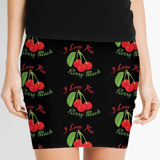 I Love You BERRY Much Women's Mini Skirts