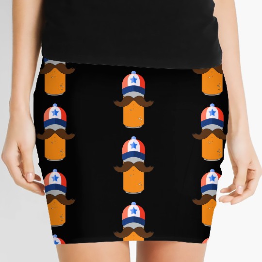 funny patriotic mullet beer 4th of july summer Women's Mini Skirts