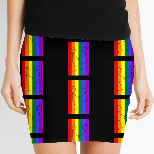 Pride flag color - Pride quote lgbt community Women's Mini Skirts