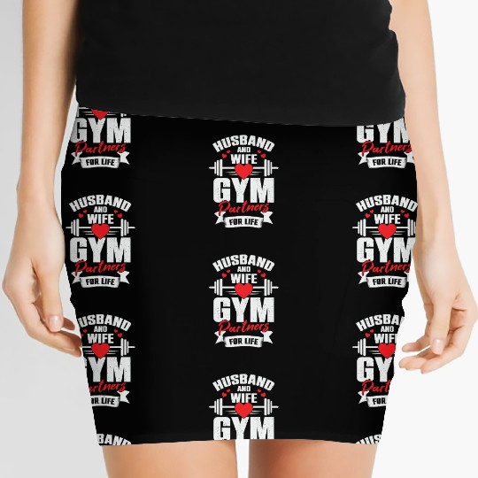 Husband And Wife Gym Partners For Life Women's Mini Skirts
