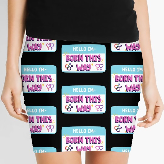 born this way transgender pride Women's Mini Skirts